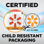 Powermax Size 13 Hearing Aid Batteries, 60 Count Long-Lasting Battery Pack, Orange Long Tab for Easy Change