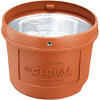 Global Industrial Free Standing Outdoor Cigarette Receptacle Ashtray with Round Base, 11" Diameter x 30" H, 1-1/2 Gallon Capacity, Butt Disposal Container, Plastic, Terracotta