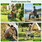 MoKo Garden Kneeler, 350 lb Foldable Garden Kneeler and Seat Tool Bag,Green