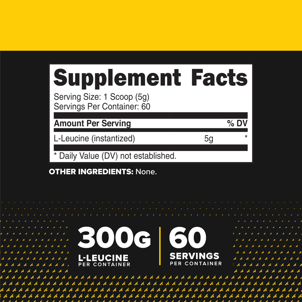 Primaforce L-Leucine (300 Grams | 60 Servings) - Pure L-Leucine Powder, 5 Grams Per Serving