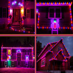 kemooie 500 LED Halloween Lights Outdoor, 164 FT Fairy Lights with 8 Modes