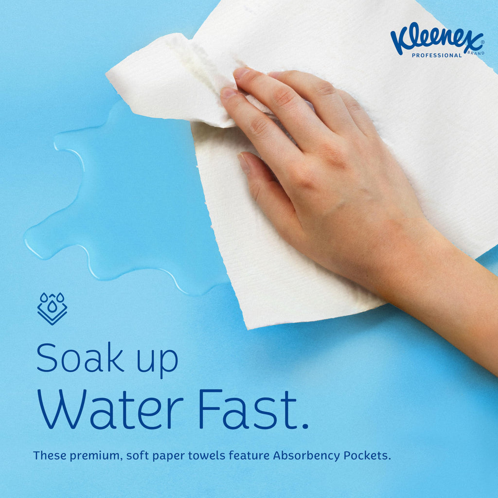 Kleenex Professional Paper Hand Towels, Bulk (01701), Premium Absorbency Pockets, Pop-Up Box, White (18 Boxes of 120 Sheets, 2,160 Sheet Total)