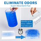 MINIVON Bedpan Set with 30 Disposable Liners, Super Absorbent Pads and Gloves - Pack 30 Count - Bed Pan for Elderly Women Females Bedridden Patients, Bedpan for Men