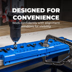 Kreg Shelf Pin Jig 1/4 Inch - Cabinet Shelf Hole Drilling Guide - Edge Aligned Precision Jig - Adjustable Shelf Pin Tool - KMA3225