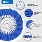 Tnisesm 10Pcs 8" Airway Buffing Wheel, Aluminum Polishing Kit in Diameter 5/8 inch Arbor Hole, Metal Polishing Wheel for Angle Grinder