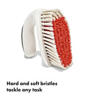 OXO Good Grips All-Purpose Scrub Brush – 2-Pack, Crevice Cleaning, Bathroom Cleaning, Scrub Brush with Handle, Brushes to Scrub Your Kitchen or bathrooms