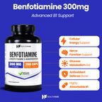 Healthfare Benfotiamine 300mg | 200 Capsules | Fat Soluble Thiamine Vitamin B1 | Supports Overall Health | Non-GMO | Gluten Free (2-Pack)