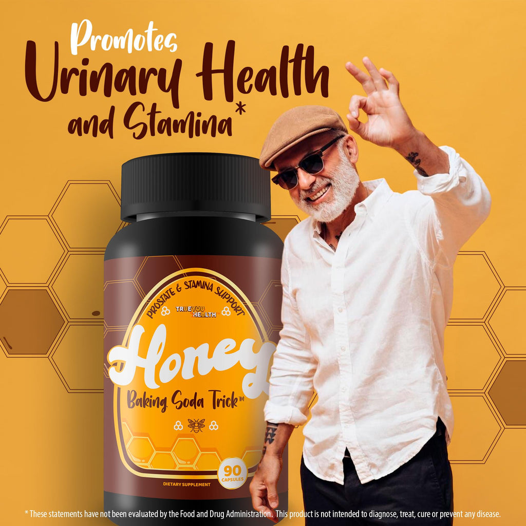 Honey Baking Soda Trick for Men - Our Best Natural Prostate Supplements for Men - Natural Prostatitis Treatment - Ultra Alpha Honey Prostate, Blood Flow, & Boost Trt Stamina Support