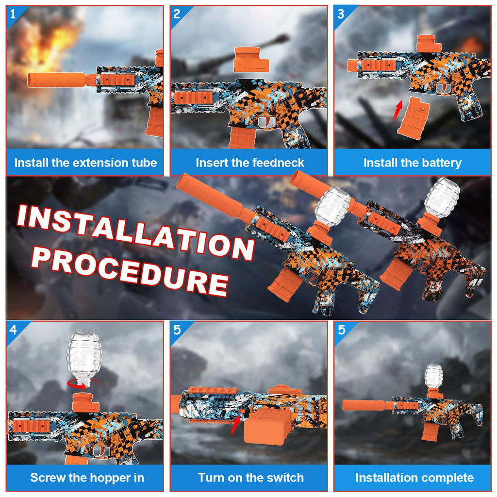 2 Pack Gel Ball Blaster Camouflage Design Splatter Toys