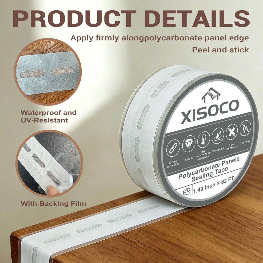 XISOCO 1.49 Inch × 82 FT Greenhouse Sealing Tape