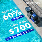 AQUASTRONG In/Above Ground Pool Pump, High Flow (Dual Speed with Timer, 1.5HP, 115V, 4975 GPH)