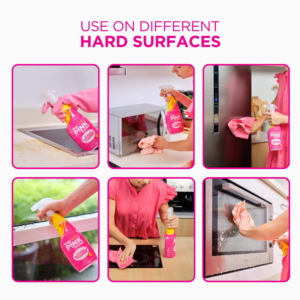 The Pink Stuff Miracle Multi-Purpose Cleaner Spray, 30 fl oz – Now 20% More! Powerful All-Purpose Cleaning Solution for Kitchens, Bathrooms, Floors & More – Cuts Through Grease & Grime (Pack of 3)