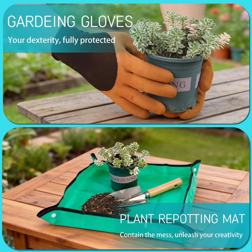 SLARMOR Garden Tool Set, 10 PCS Gardening Tools/Kit for Women,Gardener Gift