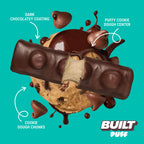 Built Bar 12 Pack High Protein and Energy Bars - Low Carb, Low Calorie, Low Sugar - Covered in 100% Real Chocolate - Delicious, Healthy Snack - (Cookie Dough Chunk Puff)