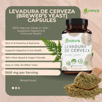 Levadura De Cerveza (Brewer���s Yeast Capsules) ��� 1500 mg Per Serving, 90 Veggie Caps ��� 100% Natural, Made in USA ��� Nutrient-Rich Superfood for Digestive & Immune Support | Dietary Supplement