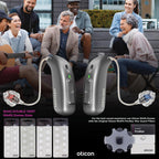 Genuine Oticon Hearing Aid Domes MiniFit Double Vent Bass 8mm (0.31 inches - Medium), Oticon Branded OEM Denmark Replacements, Authentic Accessories for Optimal Performance -1 Pack/10 Domes Total