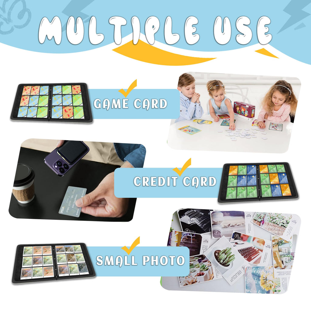 Trading Card Binder 9 Pocket,Card Binder 900 Pockets,Card Book Holder Cards with 50 Removable Sleeves,3-Ring Zip Design MTG/TCG/Sport Collectible Trading Card Albums Gifts for Boys and Girls (Blue)