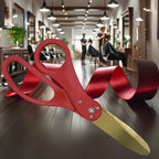Red Ribbon Cutting Ceremony Kit – 20 Ribbon Cutting Scissors with Gold Blade and Satin Ribbon Red for Inaugurations & Special Events