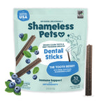 Shameless Pets Blueberry & Mint Dental Chews for Dogs, 32 Chews