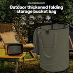 QJXX Pop up Camping Trash can with lid, 24 Gallon Collapsible Garden can