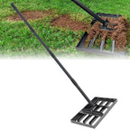 Lawn Leveling Rake 17"x10",Lawn Leveling Tool with 68" Long Adjustable Stainless Steel Handle for Leveling Soil,Grass,Sand or Dirt,Heavy Duty Lawn Leveler for Backyard,Garden,Golf Course,Farm,Pasture