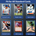 1000 Hard Plastic Card Sleeves, Premium Card Sleeves, 3"x 4" Baseball Cards Protectors Plastic, Sports Trading Baseball Game Holder (500 Hard Sleeve + 500 Soft Sleeve)