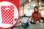 Choice Marts Red Merchandise Bags With White Hearts 100 Count 9"x12" Size 1.5Mil Thick Glossy Valentine Bags