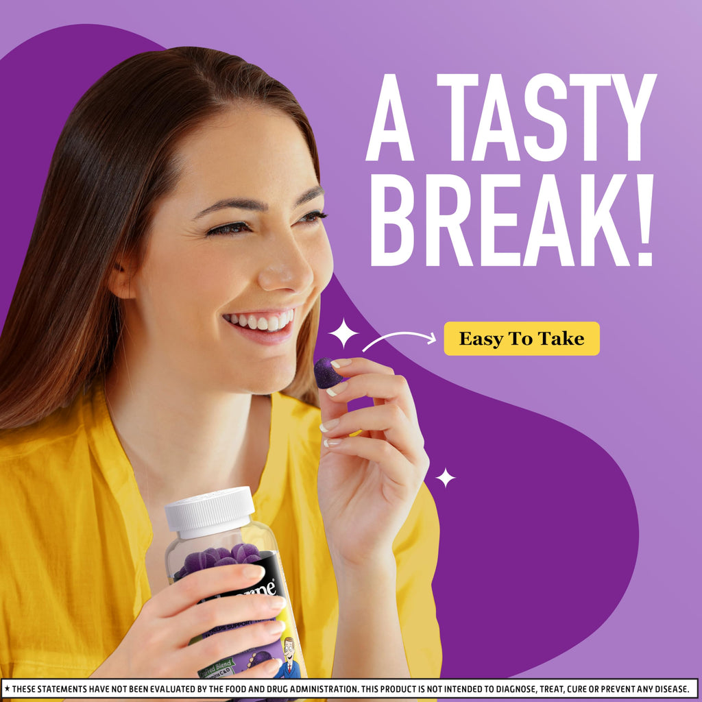 Airborne Elderberry + Zinc & Vitamin C Gummies for Adults, Immune Support with Antioxidants Vitamins C, D & E, 130 Count, Elderberry Flavor