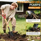 HIGHLIGHT Spade Shovel Digging Trench Garden 45 Inch D Grip Steel Shovel