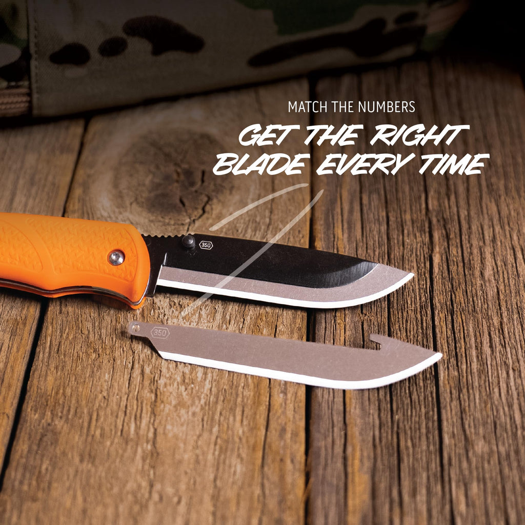 Outdoor Edge 3.5" RazorSafe Replacement Sharp-Point Knife Blades, 24 Piece Value Pack