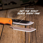 Outdoor Edge 3.5" RazorSafe Replacement Sharp-Point Knife Blades, 24 Piece Value Pack