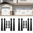 Magnetic Garage Door Hardware,Garage Door Magnetic Decorative Hardware 8 Hinges + 4 Handles for Iron Door,Easy Install,Durable & Waterproof (Classics Style,2 Pack)