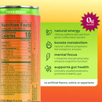 Bloom Nutrition Zero Sugar Energy Drink, Pear Scare, 12oz 12pk