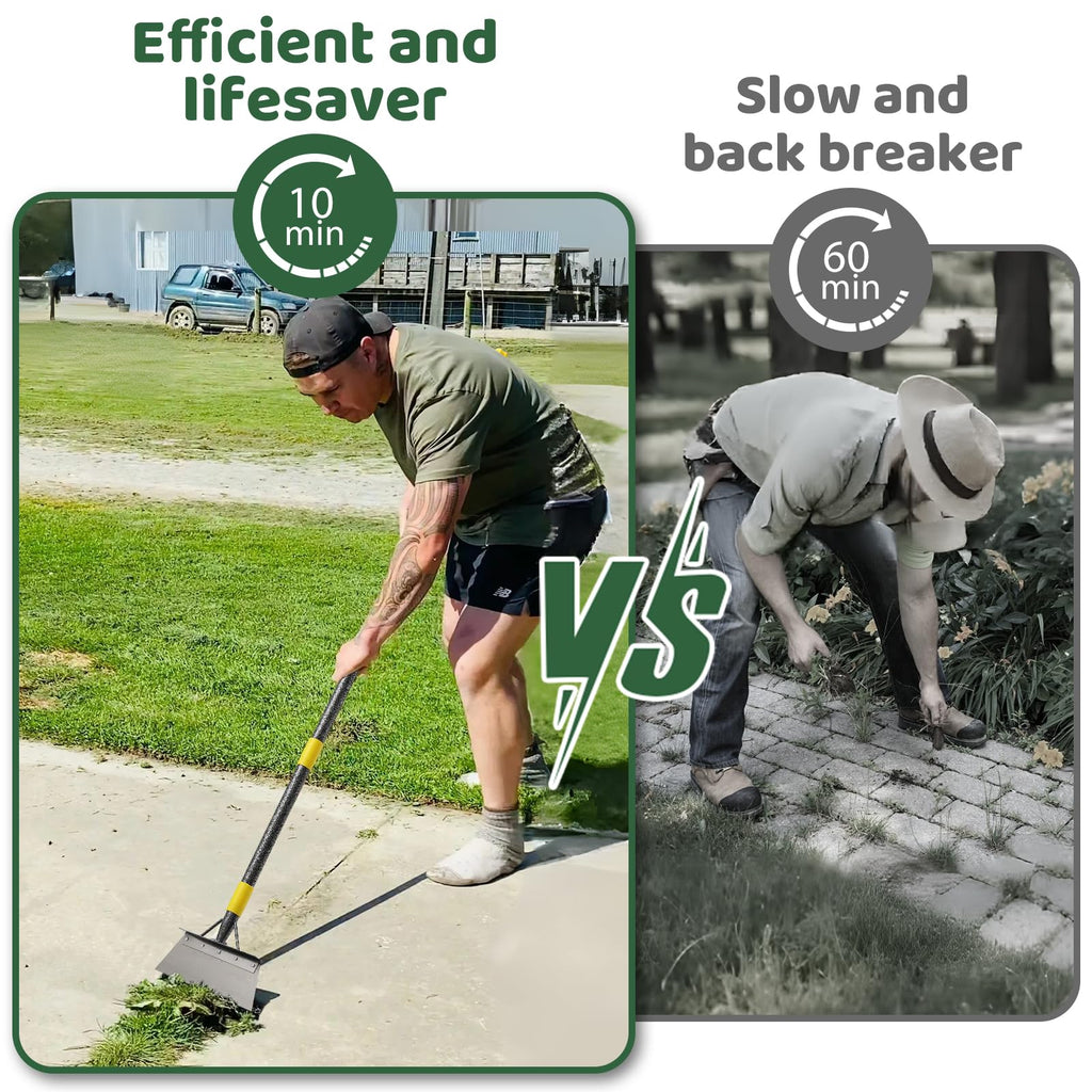 Garden Flat Shovel - Floor Scraper, 60" Multifunctional Garden Cleaning Shovels, Heavy Duty Floor Scrapers Long Handle,Metal Weeding Scraper for Lawn Edging, Snow Ice Removal,Snow Ice Scraper