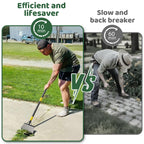 Garden Flat Shovel - Floor Scraper, 60" Multifunctional Garden Cleaning Shovels, Heavy Duty Floor Scrapers Long Handle,Metal Weeding Scraper for Lawn Edging, Snow Ice Removal,Snow Ice Scraper