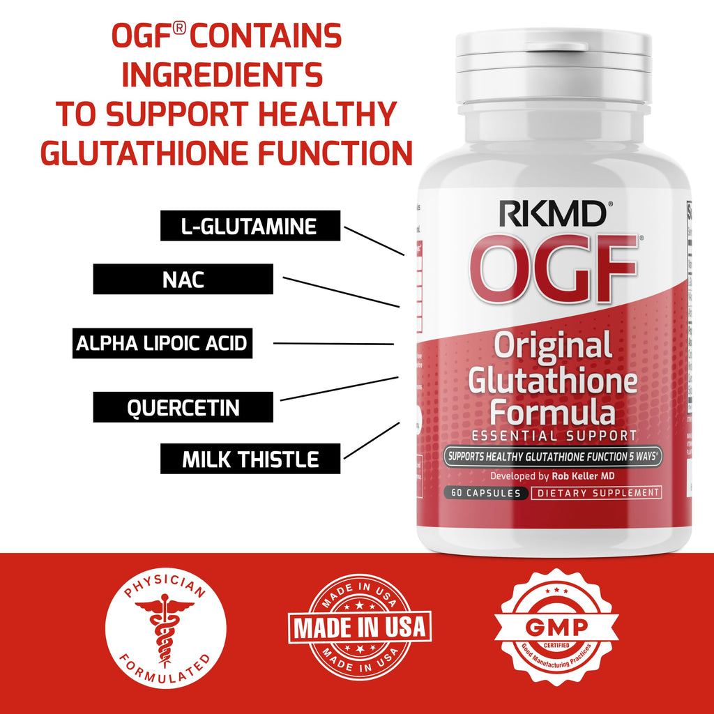 Original Glutathione Formula Essential Support, RobKellerMD, Advanced Antioxidant Formula, Helps Body Produce Glutathione Naturally for Detox, Immune Health, Mental Clarity, & Daily Wellness, 60 caps