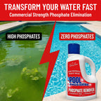 Phosphate Remover Pool Treatment – 3 L (101.5 fl oz) – Liquid Pool Chemicals, Skimmer-Pour Application, Easy Cap Measure, ppb Dosing Guide, Filter-Friendly Clarity Support – BubbyShine