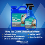 Miracle Sealants Miracle Heavy Duty Non-Acidic Cleaner, Tile & Stone Cleaner & Grout Haze Remover, Quart