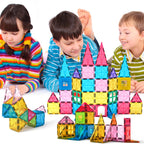 Jasonwell Magnetic Tiles Kids Magnetic Blocks 60PCS Building Sets 3D Magnet Tile Building Blocks Toy Construction Educational STEM Toys Gifts for Toddlers Boys Girls 3 4 5 6 7 8 9 10 + Year Old