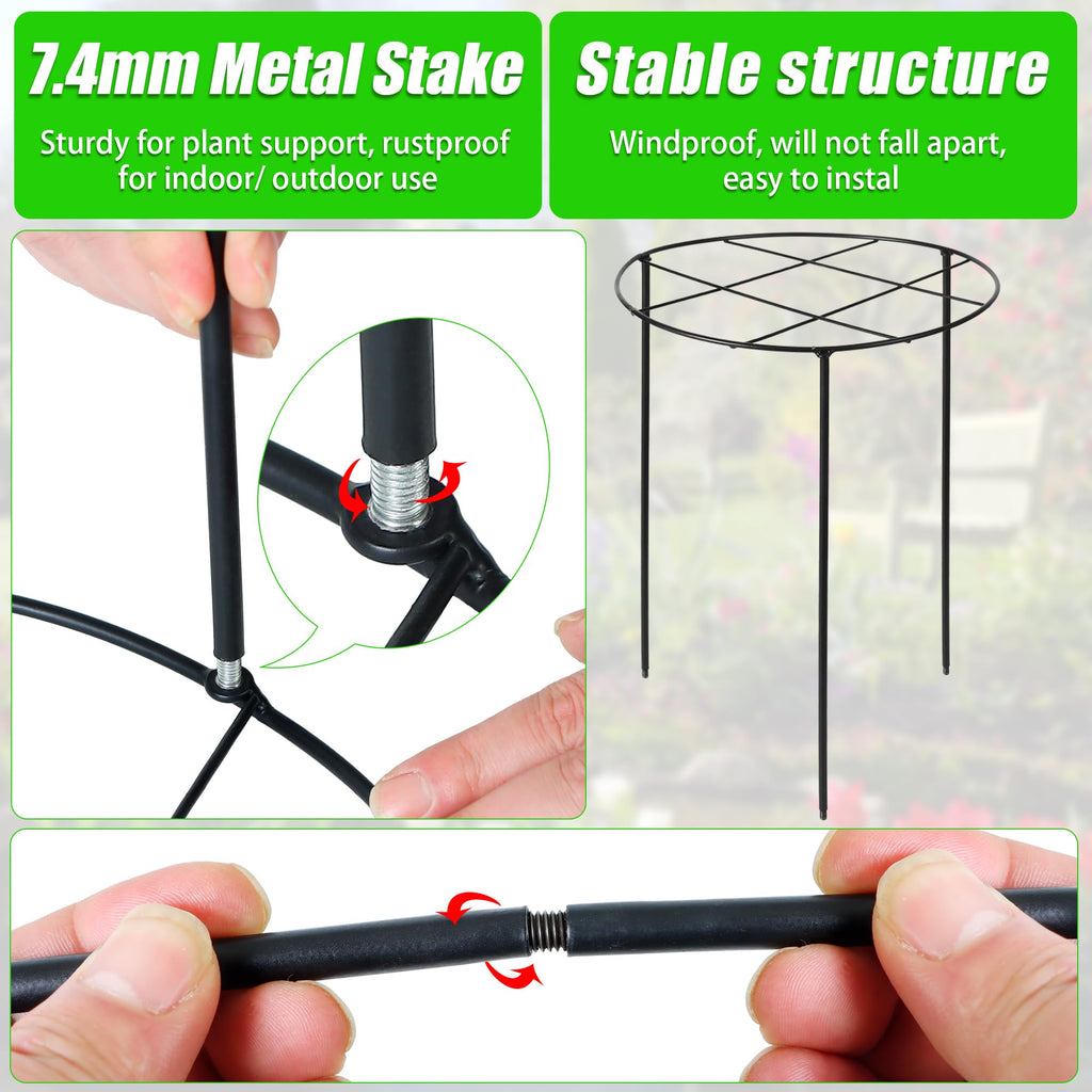 Peony Cages and Supports, 31.5"H x 12.6"D Plant Supports for Outdoor Plants