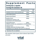 Vital Nutrients Adrenal Support - Adrenal Support Supplements for Gland Function and Cortisol Management - Supports Energy and Stress Levels - Gluten, Dairy, Soy Free - 120 Capsules