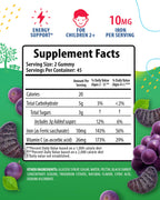 SUNNY SAM Iron Gummies for Kids & Teens - 10mg Iron Vitamins with Vitamin C - Low-Sugar Chewable Gummy Supplement for Immune Support, Supports Red Blood Cell Production for Children & Teen Girls