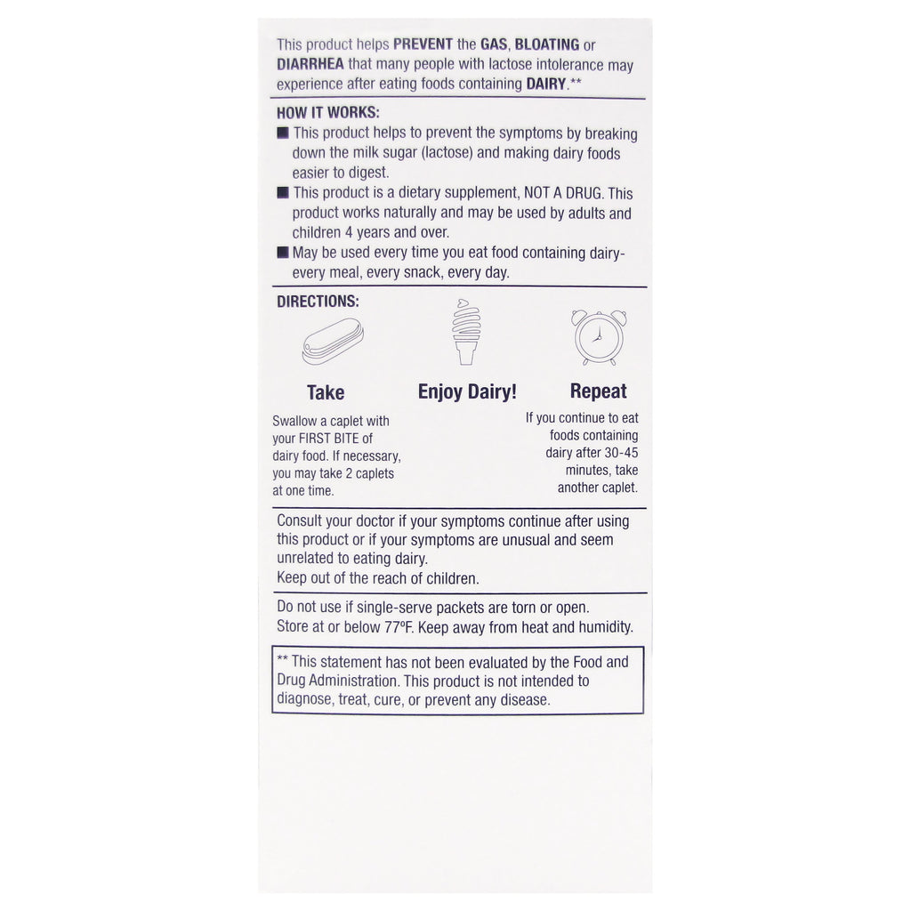 guardian Dairy Relief Fast Acting Lactase, 360 Caplets, 9000 FCC Maximum Strength, Lactose Intolerance Pills, Lactase Enzyme Supplement (360 CT)