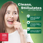 The Natural Dentist Stim-U-Dent Mint Dental Picks, Wooden Toothpicks for Food & Plaque Removal, Travel-Friendly, 48 Packs of 25 (2400 Picks)