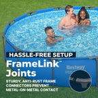 Bestway Steel Pro MAX 12’ x 30" Above Ground Pool, Round Metal Frame Outdoor Swimming Pool for Backyard, Blue, Pool ONLY