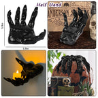 Halloween Decorations Indoor Outdoor 3 Pack Wall Mount Creepy Hands&Candles