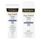 Neutrogena Age Shield Face Oil-Free Sunscreen Lotion with Broad Spectrum SPF 70, Non-Comedogenic Moisturizing Sunscreen to Help Prevent Signs of Aging, PABA-Free, 3 fl. oz (Pack of 3)