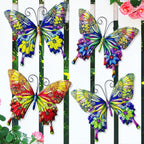 RLPZDWH Metal Butterfly Wall Art Decor, 4 Pack