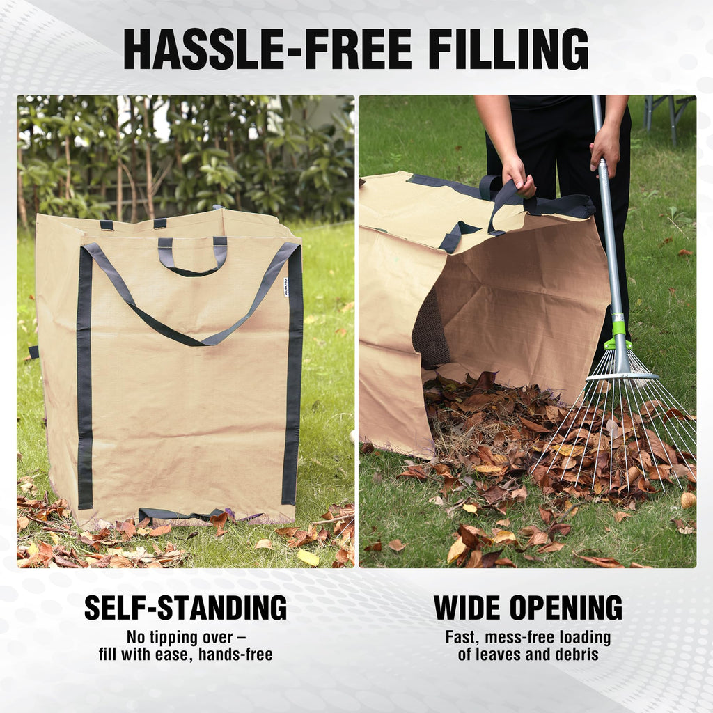WORKPRO Reusable Self-Standing Yard Waste Bags 72-Gallon 3 Pack