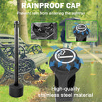 Cigarette Butt Disposal Outdoor, Standing Ashtrays for Outside Patio Stainless Steel Outdoor Ashtray Cigarette Butt Container, 7" Diameter x 46" H